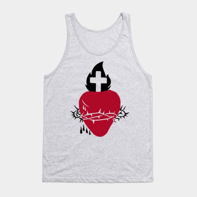 Sacred Heart Tank Top by SenecaReads